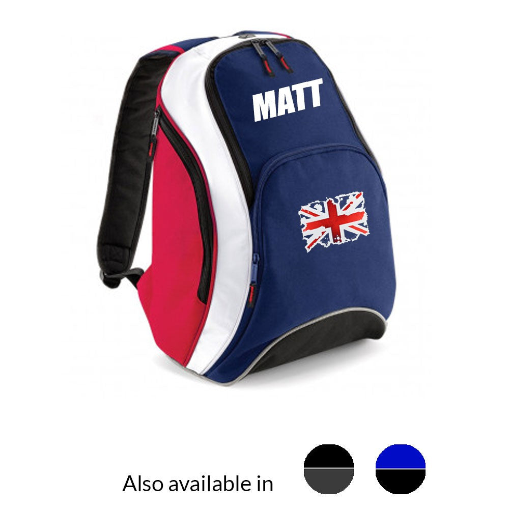 Backpack with Union Jack Print