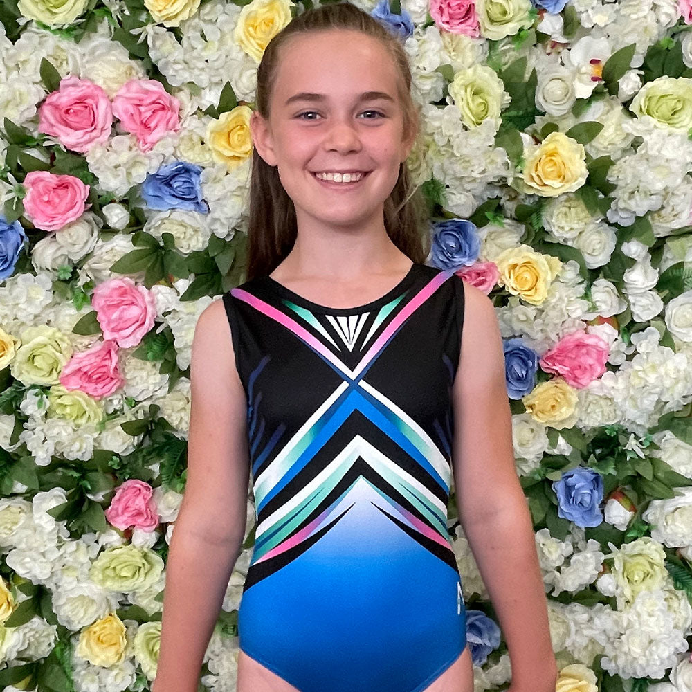 Aurora - Beautiful Blue and Pink Training Leotard