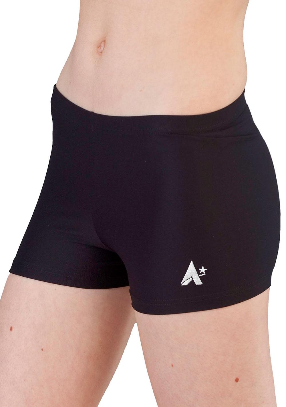 HARRIERS - Girls Black Matt Lycra Shorts