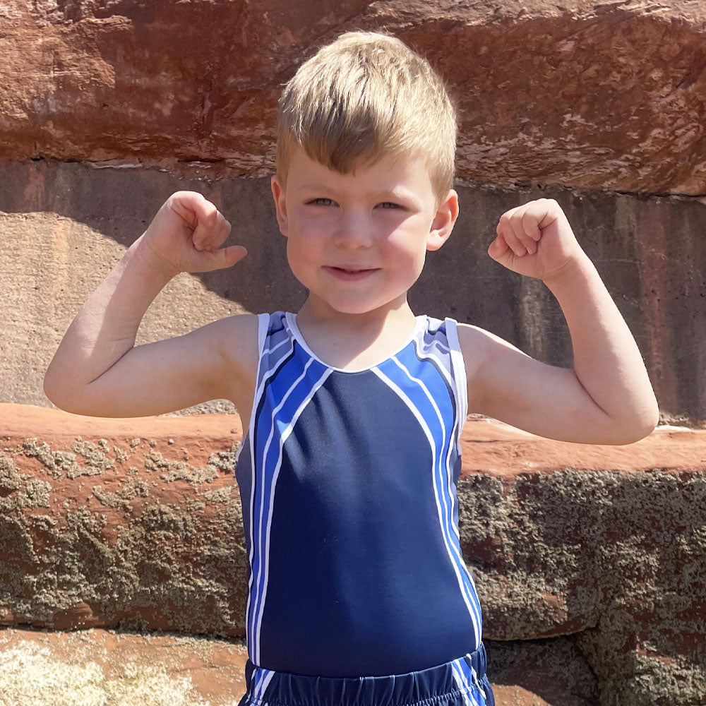 JAMES BLUE - Boys Navy and Blue Leotard