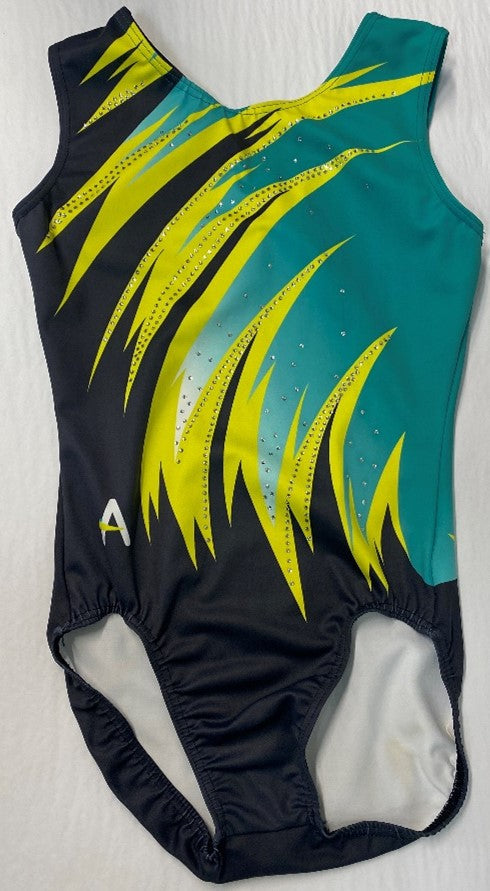 Dynamic - Black, Green and Yellow leotard