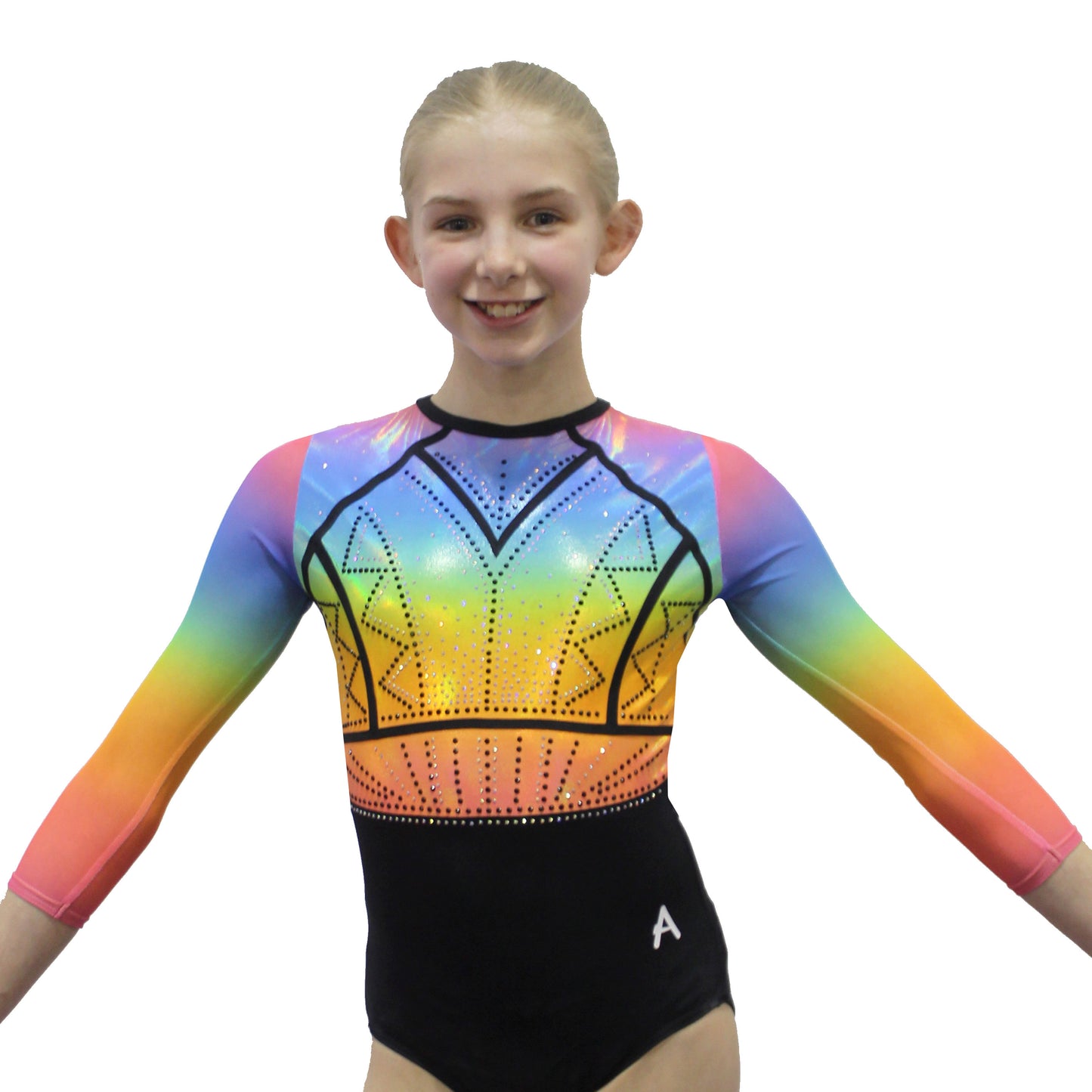 RADIATE - 3/4 Sleeve Rainbow Leotard