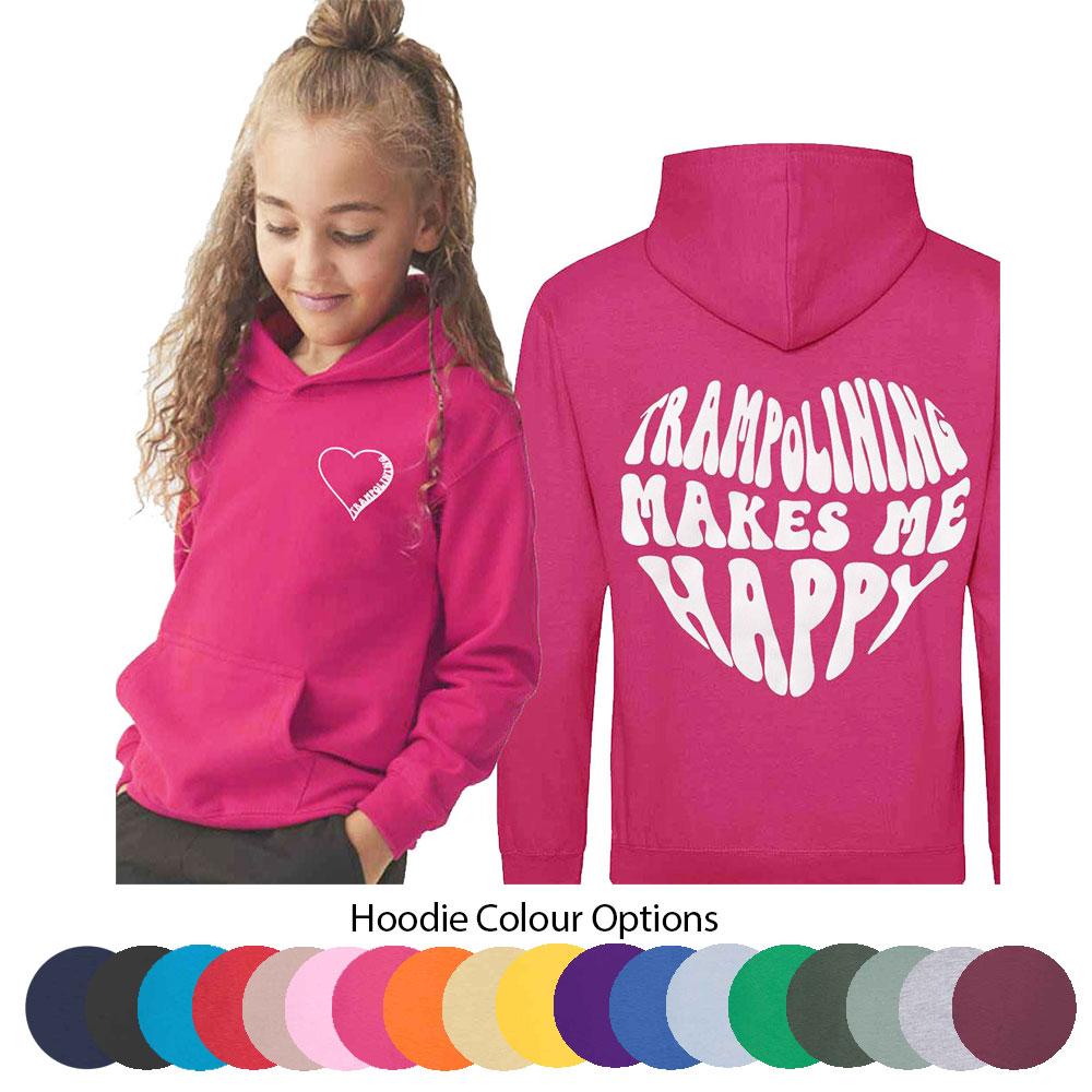 Trampolining Makes Me Happy Hoodie