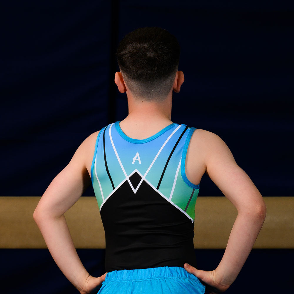 VELORA - Blue and Green Boys leotard