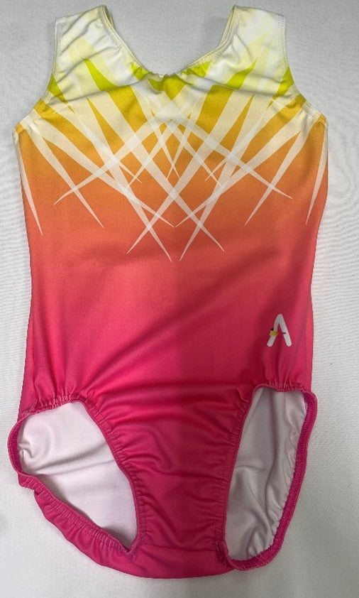 NOVA - Pink, Orange & Yellow training leotard