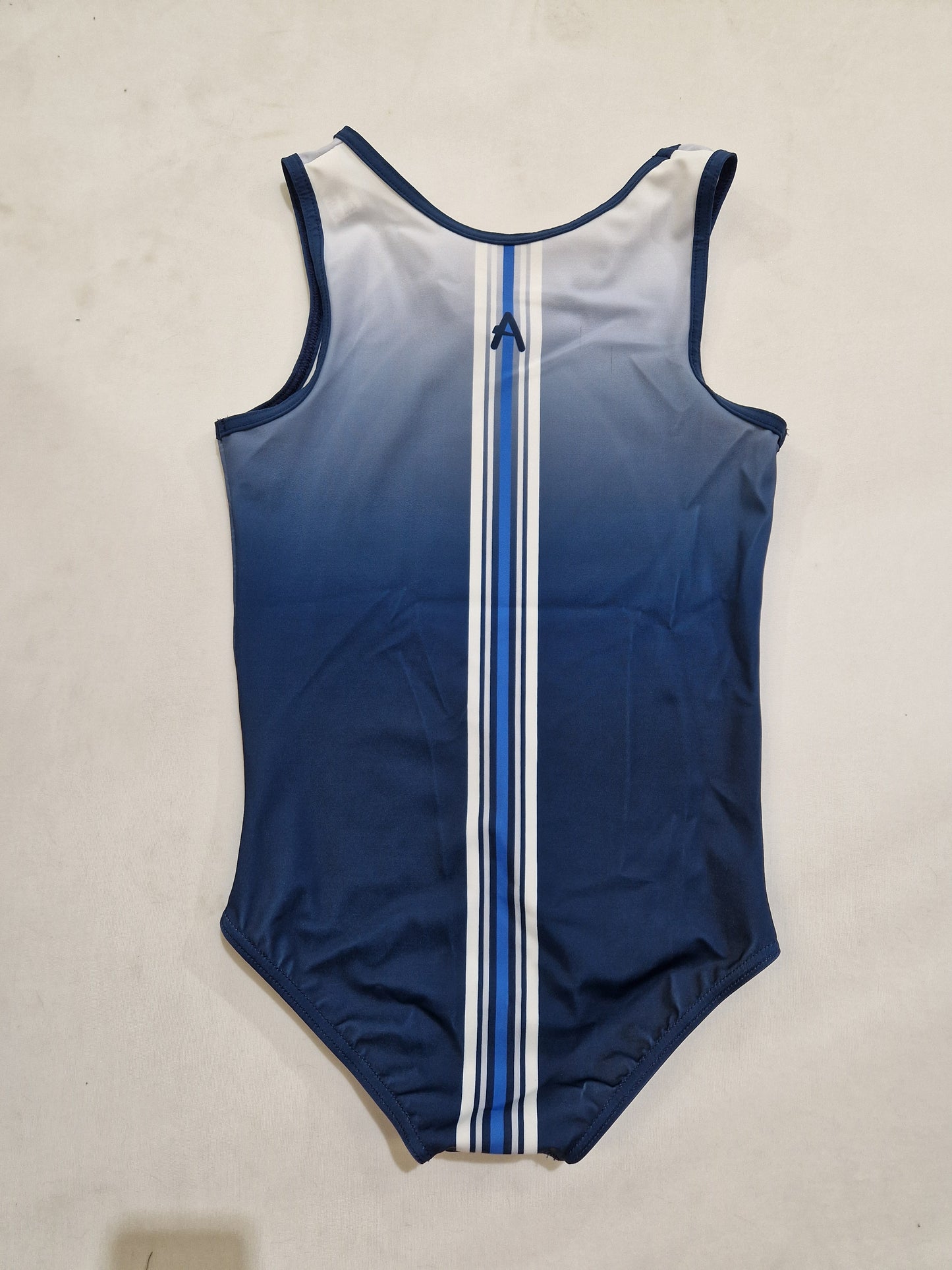 VELOCITY - Boys Navy leotard with Grey and White details