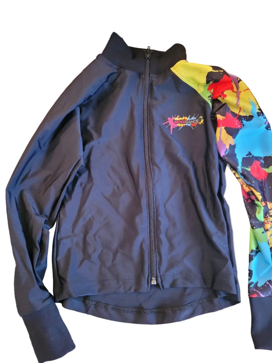 Novo Dance - Girls Black Splash Tracksuit Jacket