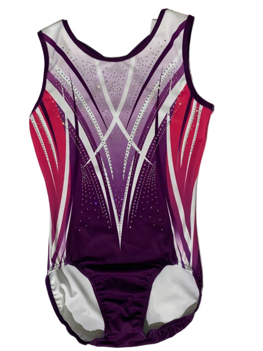 ALCHEMY - Sleeveless Pink and Purple leotard with diamante