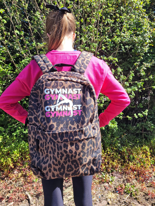 Leopard Gymnastics Backpack