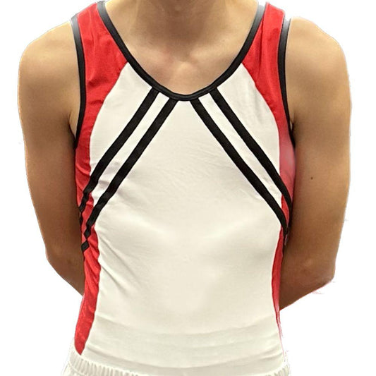 AIR-EXTREME - Boys National Leotard in Black, White & Red