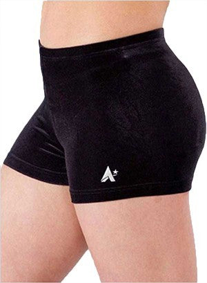 Aspire Trampoline Academy Girls Black Velour Shorts