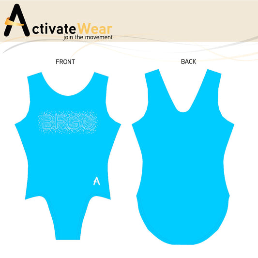 BLANDFORD FORUM GC - Girls Azure sleeveless leotard