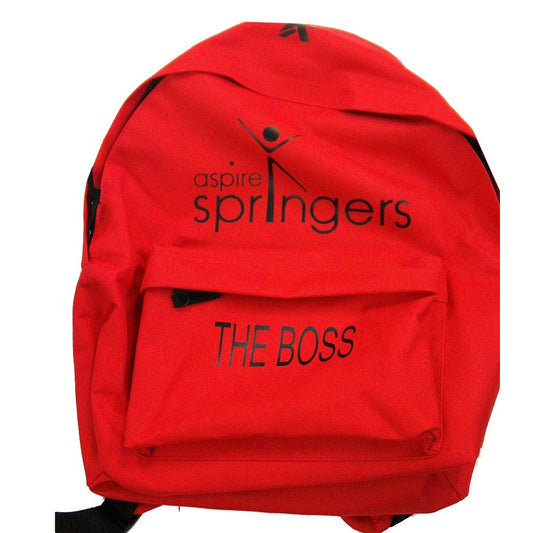 Aspire Springers Red backpack with club logo 