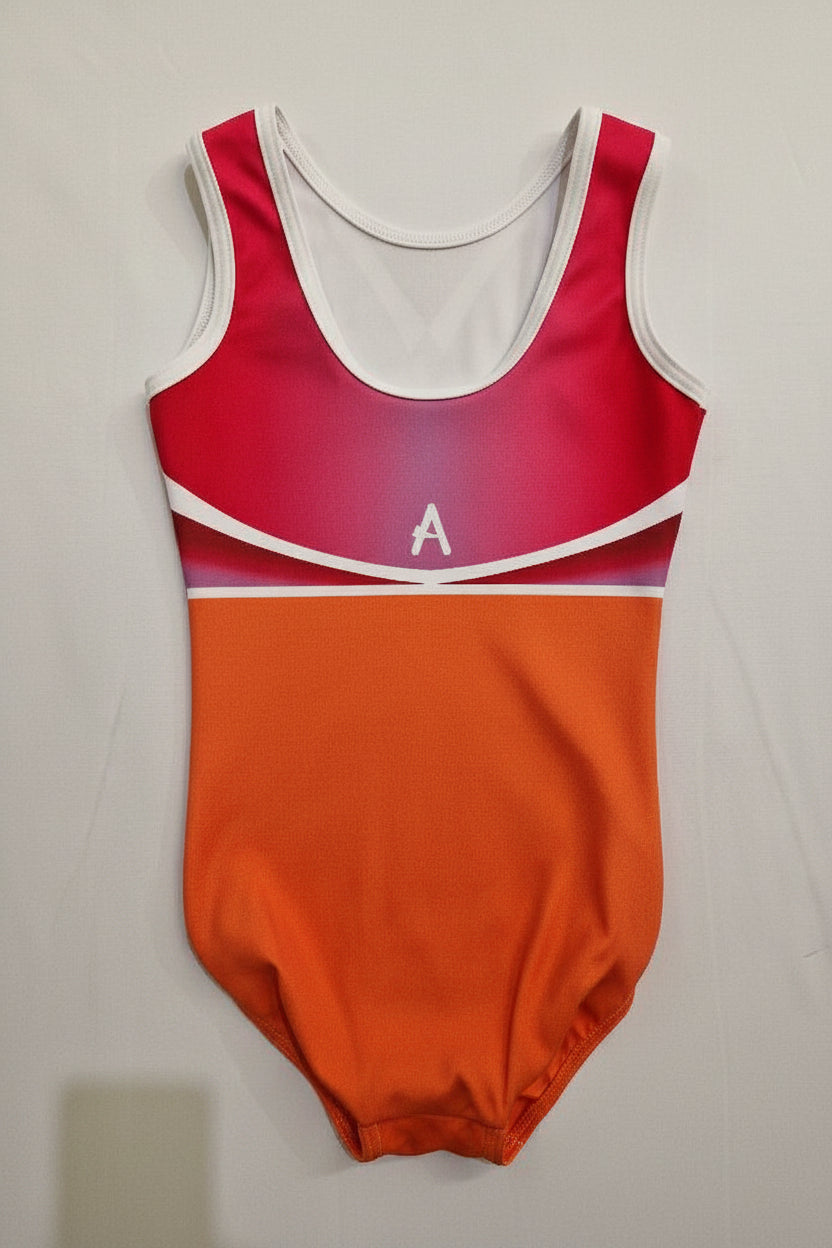 BLAZE - Sublimated lycra leotard with diamante