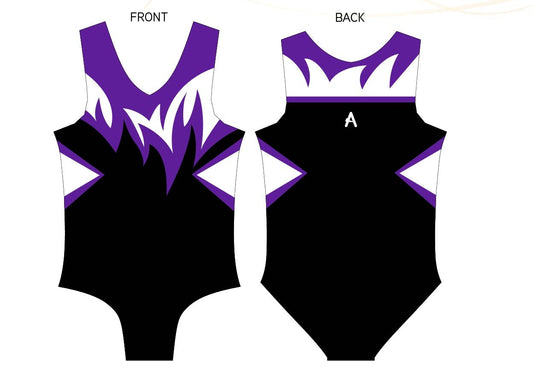 DERWENT VALLEY - Boys leotard in Purple, Black and White