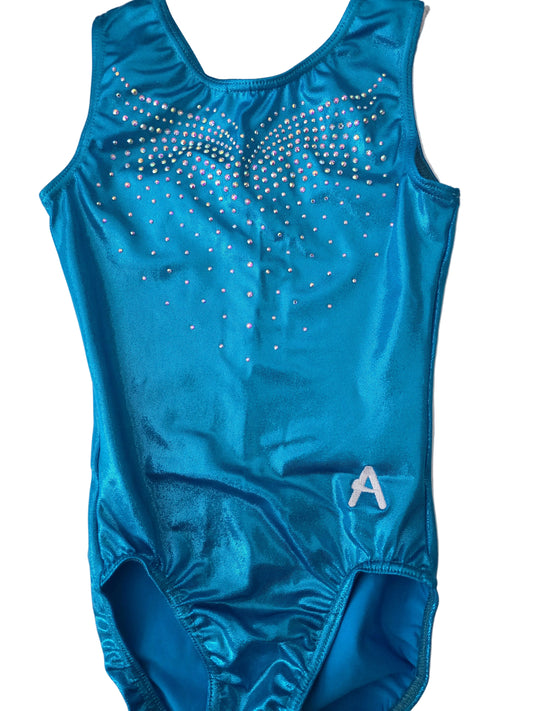 Saltaire GC - Azure Shimmer Leotard with Diamante
