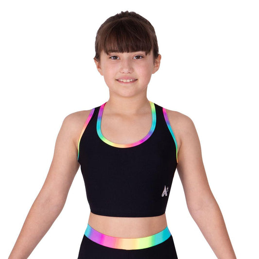 Rainbow Crop Top and Shorts Set