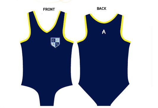 Davenies - Boys Navy leotard with club print