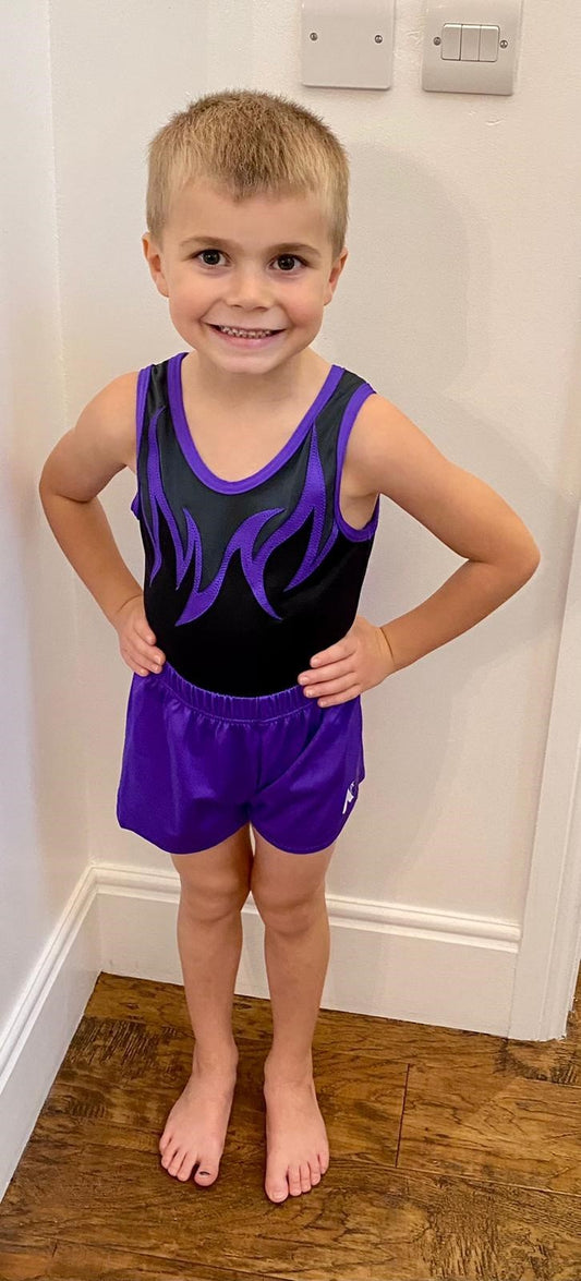 DERWENT VALLEY Boys leotard in Purple, Grey and Black