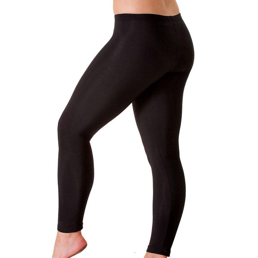 Elevation Dance Girls full length black microtex leggings