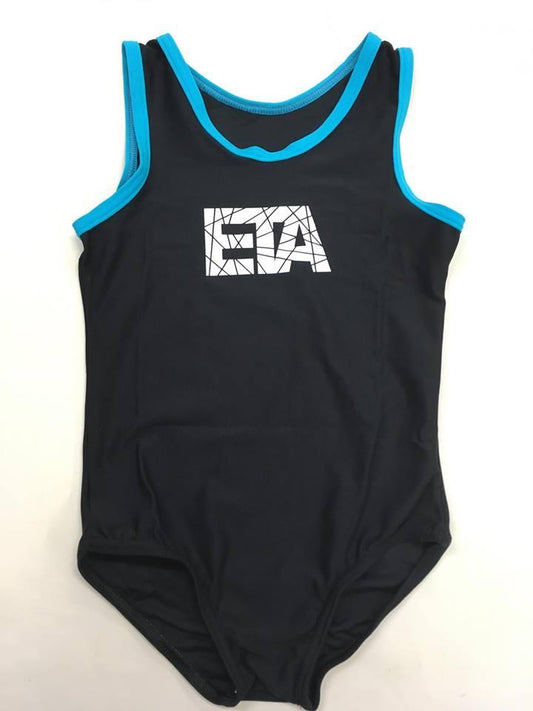 EXETER TRAMPOLINE ACADEMY Boys Black leotard with ETA Print