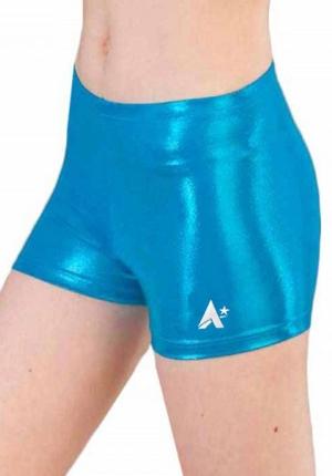 EXETER TRAMPOLINE ACADEMY Azure Shimmer Girls Gym Shorts