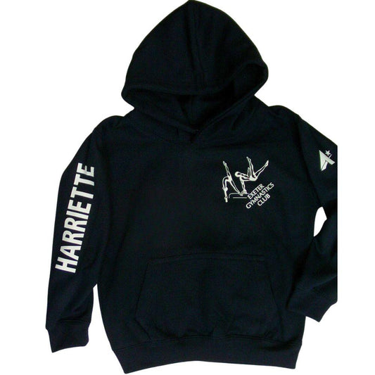 EXETER GYMNASTICS CLUB  Navy Hoodie with option to add name