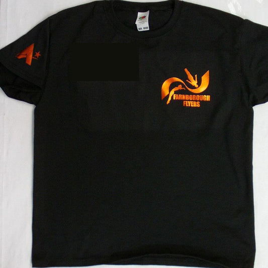 FARNBOROUGH FLYERS - BLACK T-SHIRT PERSONALISED