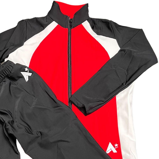 FROMESIDE - Boys tracksuit jacket in Black, Red and White with Club print