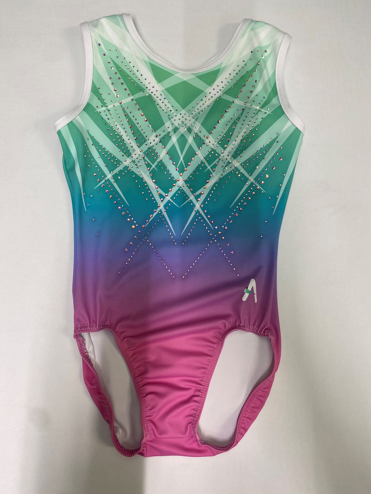 NOVA - Green, blue, and pink Ombré Leotard