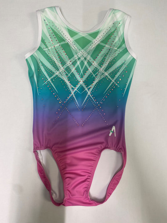 NOVA - Green, blue, and pink Ombré Leotard