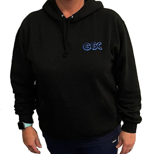 GEMINI - Black Hoody with Club Print