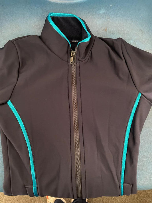 GEMINI - Girls Navy jacket with Azure piping and diamante
