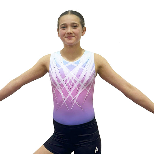 NOVA - Blue, Pink & Purple Leotard with Diamante