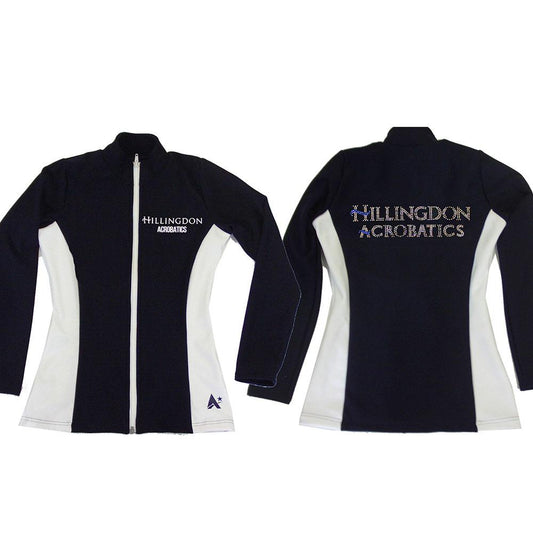 HILLINGDON - Girls Navy and White tracksuit jacket with Hillingdon printed logo