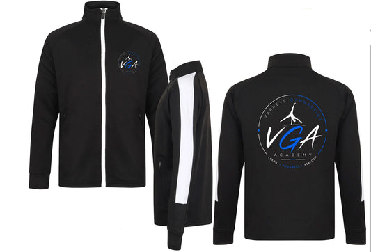VGA - Black/White Tracksuit Jacket with club print