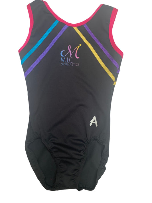 MIC leotard with strappy back and print