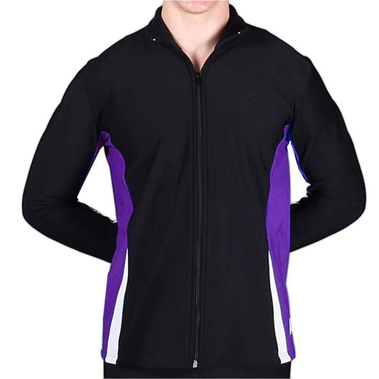 MAJESTIC GYMNASTICS - Boys Tracksuit Jacket in Black, Purple and White NOW WITH CLUB PRINT
