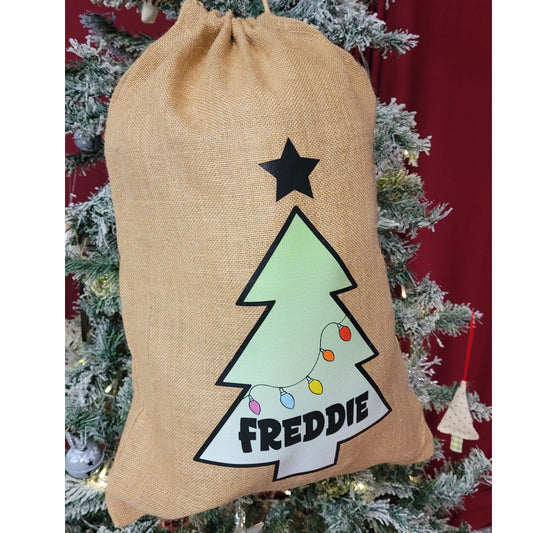 Personalised Christmas Tree Gift Sack