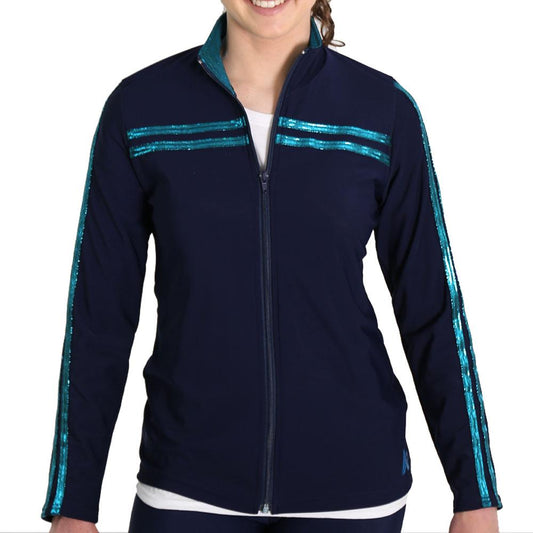 TSS - Fitted Zipped Jacket with contrast stipes