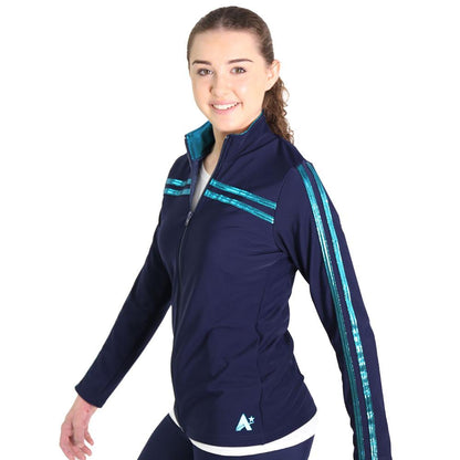 TSS - Fitted Zipped Jacket with contrast stipes