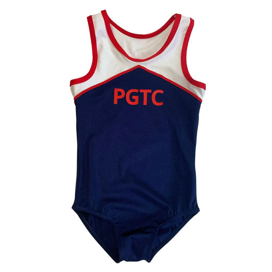PGTC Poole Trampolining - Boys Navy club leotard with Red PGTC print