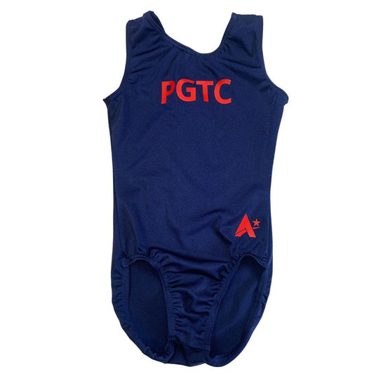 PGTC Poole Trampolining - Boys Navy club leotard with Red PGTC print