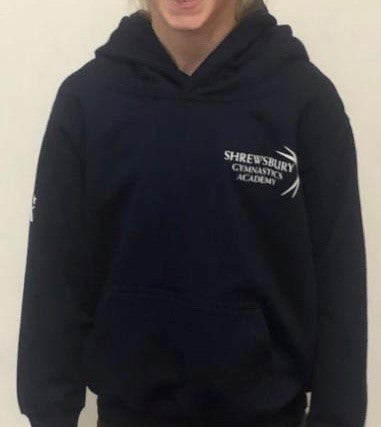 Shrewsbury Navy Hoodie with club print