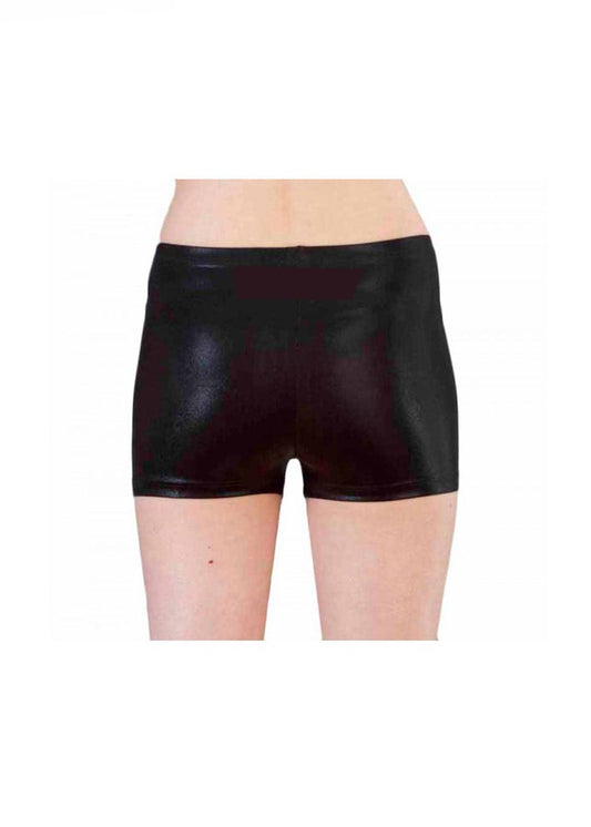 Black Shimmer Girls Shorts