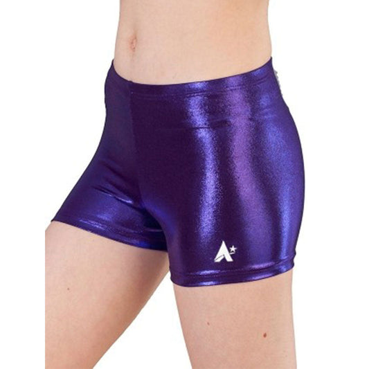 Girls Plum Shimmer Shorts