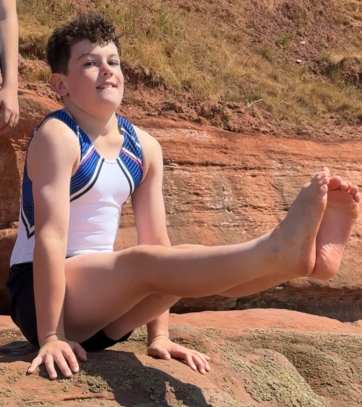 IGNITE - Boys White leotard with Blue details
