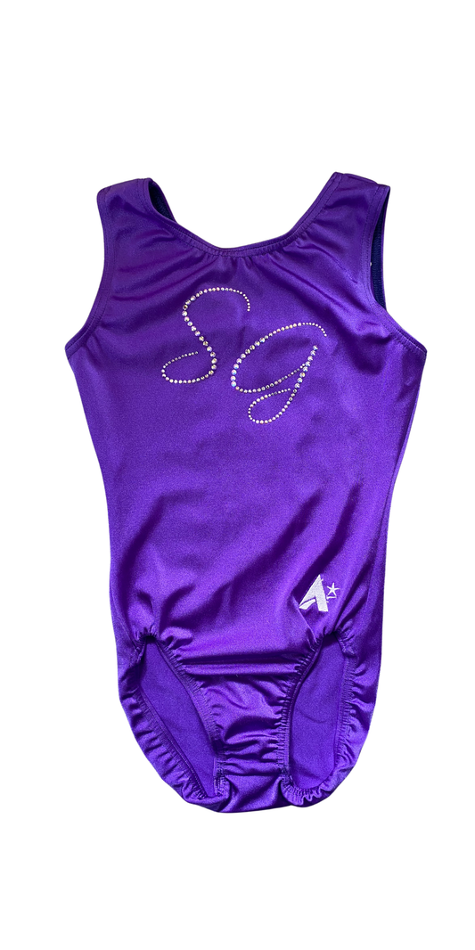 Swanage Gymnastics - Girls Purple leotard with club diamante