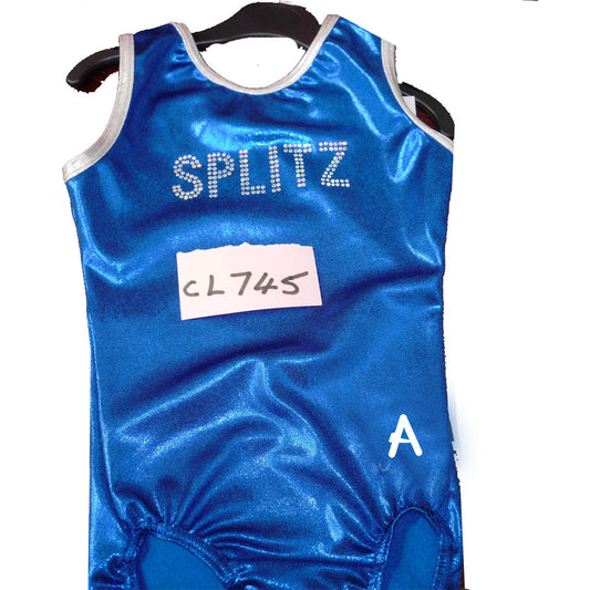 Splitz GC Sapphire Shimmer Girls Sleeveless Leotard