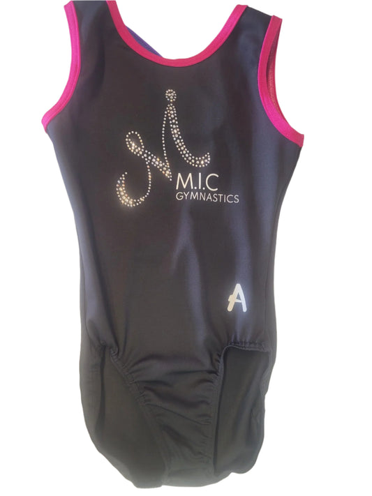 MIC leotard with strappy back and diamante